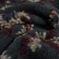 Preview: Stoff Ital. Musterwalk Walkloden Kochwolle Relief Blumen grau bordeaux beige lila Mantelstoff Kleiderstoff