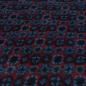 Preview: Stoff Ital. Musterwalk Kochwolle Walkloden Relief Blüten Ornamente rot blau marine Mantelstoff Kleiderstoff