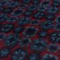 Preview: Stoff Ital. Musterwalk Kochwolle Walkloden Relief Blüten Ornamente rot blau marine Mantelstoff Kleiderstoff