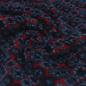 Preview: Stoff Ital. Musterwalk Kochwolle Walkloden Relief Blüten Ornamente rot blau marine Mantelstoff Kleiderstoff
