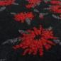 Preview: Fabric Italian pattern walk Walkloden boiled wool relief flowers black red gray melange dress fabric coat fabric