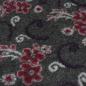 Preview: Fabric Italian patterned boiled wool Relief flowers and vines dark gray burgundy white purple dress fabric coat fabric