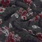 Preview: Fabric Italian patterned boiled wool Relief flowers and vines dark gray burgundy white purple dress fabric coat fabric