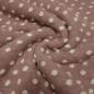 Preview: Stoff Ital. Musterwalk Kochwolle Walkloden mit Relief Punkte / Pünktchen Design altrosa wollweiß Mantelstoff Kleiderstoff