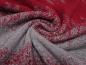 Preview: Stoff Ital. Strickstoff Merinowolle Doubleface Jacquard Farbverlauf rot grau melange Merinostrickstoff Kleiderstoff Mantelstoff Dekostoff