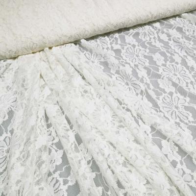 Fabric stretch lace lace fabric with floral pattern off-white dress fabric blouse fabric wedding fabric