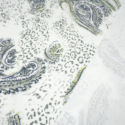 Fabric cotton French Terry summer sweatshirt fabric animal fur pattern leopard paisley design cream taupe navy yellow green dress fabric