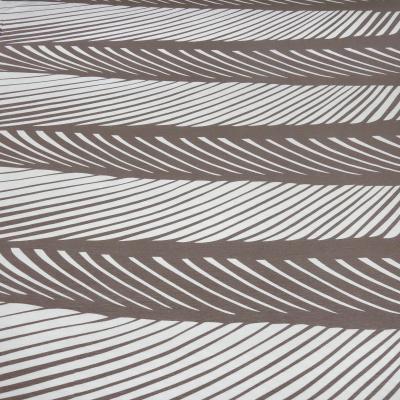 Viscose Jersey Fabric with Abstract Stripe Design, Brown, Ecru - Dress Fabric for Children