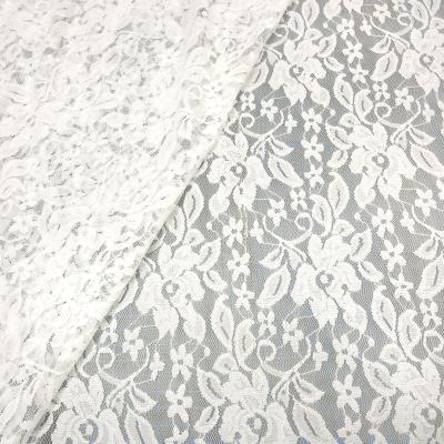 Fabric Lace Lace fabric with floral pattern cream white off-white wool white Dress fabric Wedding fabric