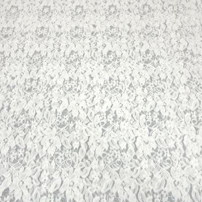 Fabric Lace Lace fabric with floral pattern cream white off-white wool white Dress fabric Wedding fabric