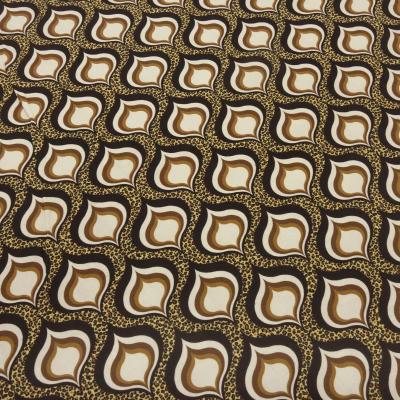 Stoff Baumwolle Jersey mit Leo Tierfellmuster Design Ornamente beige braun sand schwarz Kleiderstoff Kinderstoff