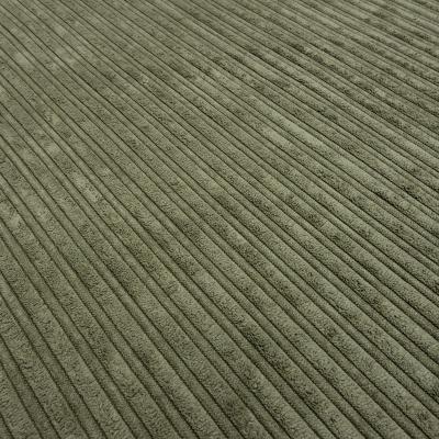 Stoff Cord mit Faux Fellabseite khaki oliv Breitcord Jackenstoff Mantelstoff
