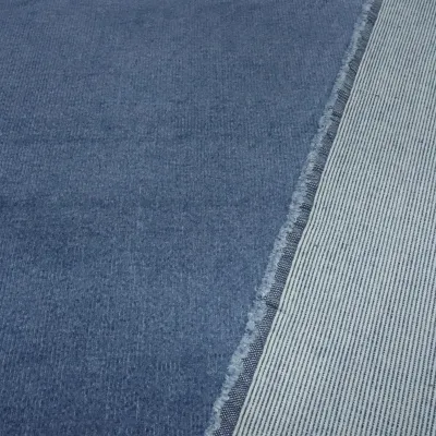 Fabric Cotton Stretch Denim Corduroy Denim Blue Melange Trouser Fabric Dress Fabric Children's Fabric