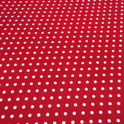 Stoff Baumwolle Popeline mit 8 mm Punkte Pünktchen Design rot weiß Kleiderstoff Blusenstoff Dekostoff