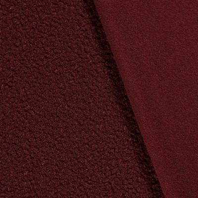 Stoff schwerer Bouclé Mantelstoff Kleiderstoff bordeaux weinrot Dekostoff