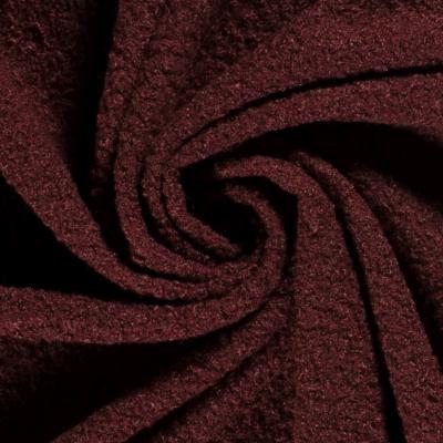 Stoff schwerer Bouclé Mantelstoff Kleiderstoff bordeaux weinrot Dekostoff