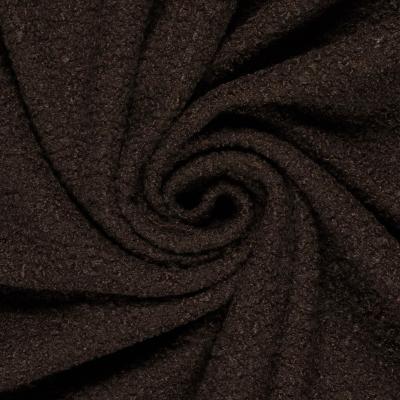 Stoff schwerer Bouclé Mantelstoff Kleiderstoff dunkelbraun schoko Dekostoff