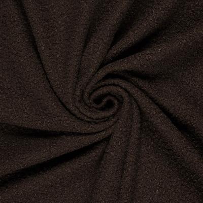 Stoff schwerer Bouclé Mantelstoff Kleiderstoff dunkelbraun schoko Dekostoff