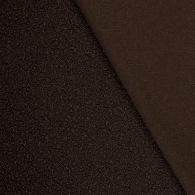 Stoff schwerer Bouclé Mantelstoff Kleiderstoff dunkelbraun schoko Dekostoff