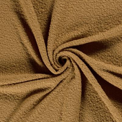 Stoff schwerer Bouclé Mantelstoff Kleiderstoff camel braun Dekostoff