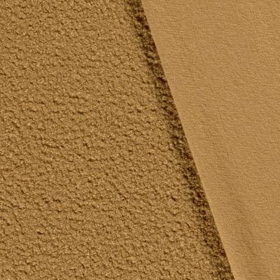 Stoff schwerer Bouclé Mantelstoff Kleiderstoff camel braun Dekostoff