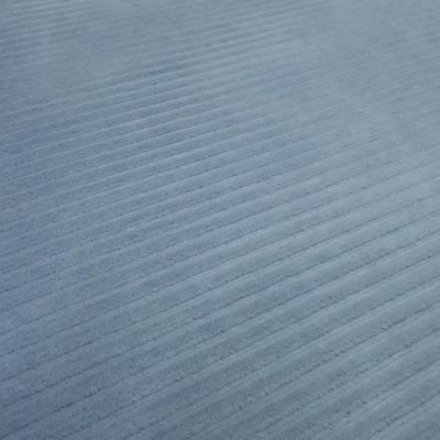 Stoff Strick Breitcord Stretch Meterware mit 5 mm Rippe uni hellblau Kleiderstoff Kinderstoff