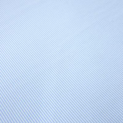Stoff Baumwolle Seersucker Streifen hellblau weiß gestreift Blusenstoff Kleiderstoff