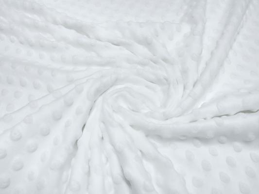 Fabric fluffy cuddly fleece Minky with 3D Bubbels Boppel points design white children's fabric dress fabric