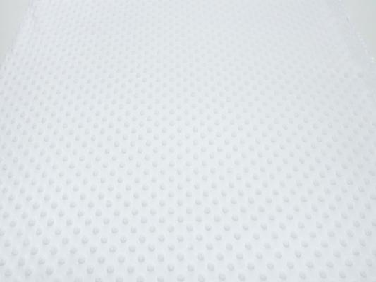 Fabric fluffy cuddly fleece Minky with 3D Bubbels Boppel points design white children's fabric dress fabric