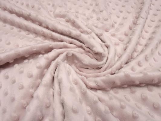 Stoff Flausch Kuschel Fleece Minky mit 3D Bubbels Boppel Punkte Design altrosa rosa Kinderstoff Kleiderstoff