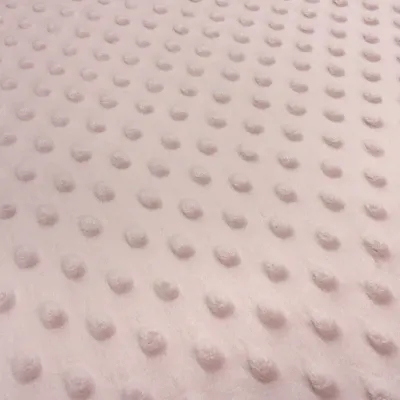 Fabric fluffy cuddly fleece Minky with 3D Bubbels Boppel points design old pink children's fabric dress fabric