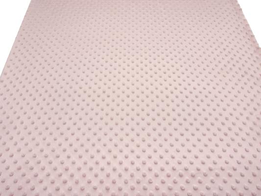 Stoff Flausch Kuschel Fleece Minky mit 3D Bubbels Boppel Punkte Design altrosa rosa Kinderstoff Kleiderstoff