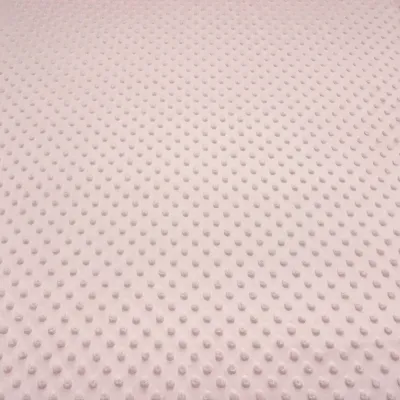 Fabric fluffy cuddly fleece Minky with 3D Bubbels Boppel points design old pink children's fabric dress fabric