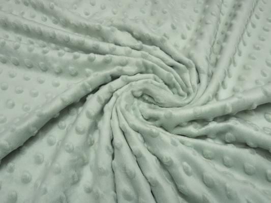 Fabric fluffy cuddly fleece Minky with 3D Bubbels Boppel points design mint green children's fabric dress fabric