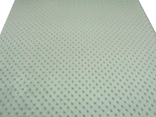 Fabric fluffy cuddly fleece Minky with 3D Bubbels Boppel points design mint green children's fabric dress fabric