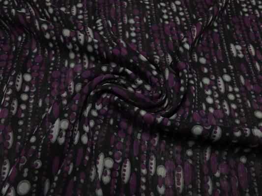 Fabric chiffon crepe crepe blouse fabric dress fabric with beads dots stripes design black gray purple