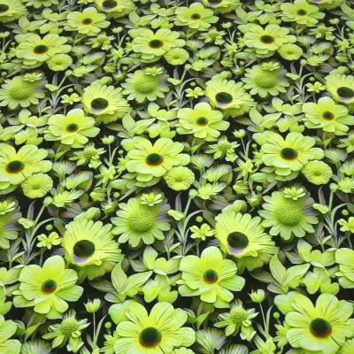 Stoff Viskose Jersey mit Blumenmuster Blüten Design grün gelb schwarz bunt Kleiderstoff Kinderstoff