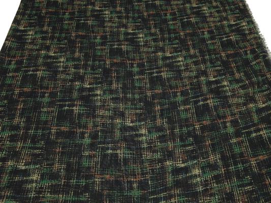 Fabric chiffon blouse fabric dress fabric with abstract design black green beige rust