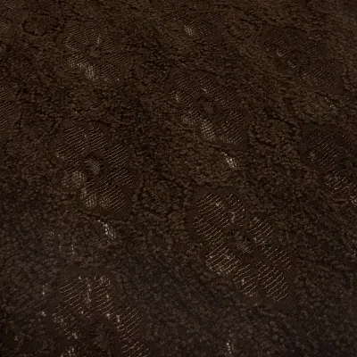 Stoff Spitze Spitzenstoff mit Blumenmuster braun dunkelbraun schoko Kleiderstoff