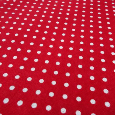 Cotton poplin fabric with 3 mm polka dot design in red and white dress fabric blouse fabric decorative fabric