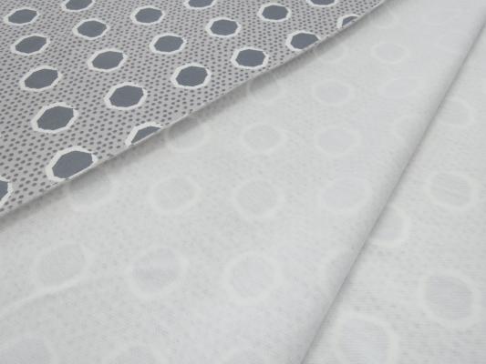 Fabric sweatshirt fabric soft brushed inside with dots dots design gray light gray white dress fabric children's fabric hoodie fabric