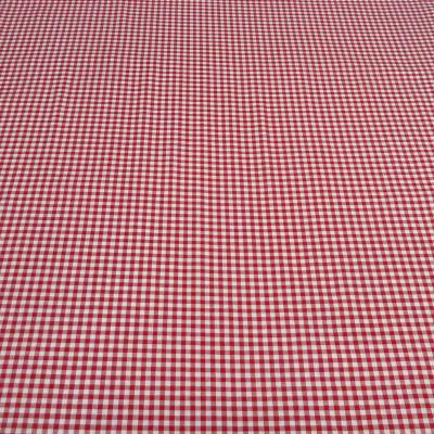 Stoff 100% Baumwolle Zefir 5 mm Karo rot weiß kariert Kleiderstoff Blusenstoff Dekostoff