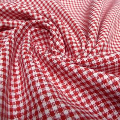 Stoff 100% Baumwolle 2 mm Zefir Karo rot weiß kariert Kleidestoff Blusenstoff Dekostoff​