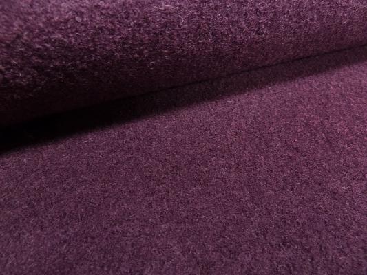 Stoff 100% Wolle Walkloden Kochwolle uni dunkel pflaume beere Mantelstoff Kleiderstoff