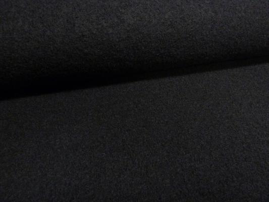 Stoff 100% Wolle Walkloden Kochwolle uni schwarz Mantelstoff Kleiderstoff Jackenstoff