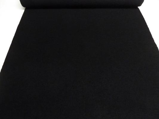 Stoff 100% Wolle Walkloden Kochwolle uni schwarz Mantelstoff Kleiderstoff Jackenstoff