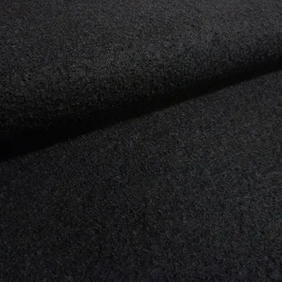 Stoff 100% Wolle Walkloden Kochwolle uni schwarz Mantelstoff Kleiderstoff Jackenstoff