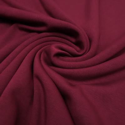 Sweatshirt fabric alpine fleece reverse side dark red bordeaux plain dress fabric children's fabric hoodie fabric