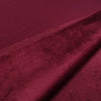 Sweatshirt fabric alpine fleece reverse side dark red bordeaux plain dress fabric children's fabric hoodie fabric