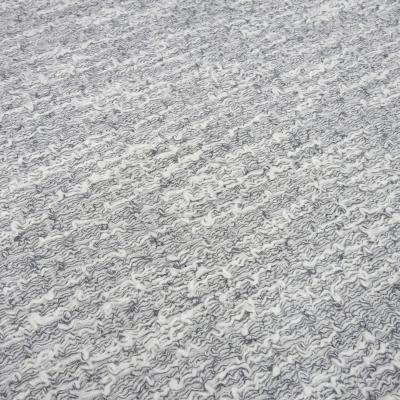 Stoff Strickstoff weiß grau gemustert mit Stretchanteil Jackenstoff Mantelstoff Kleiderstoff